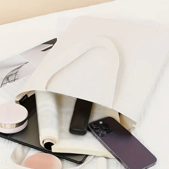 Cat and Camelias Reusable Shopping Tote Poly Canvas - Picture 2 of 4